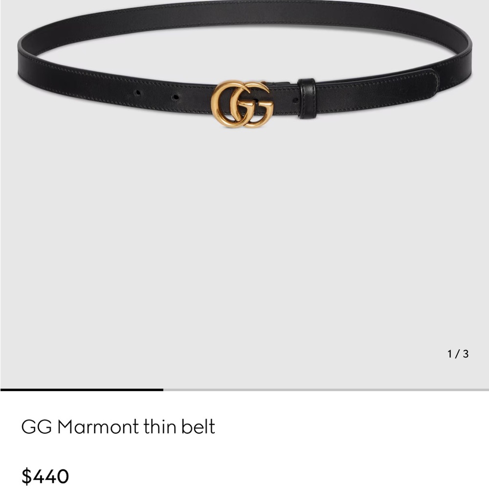 Gucci Marmont Black Leather Belt - Picture 6 of 6